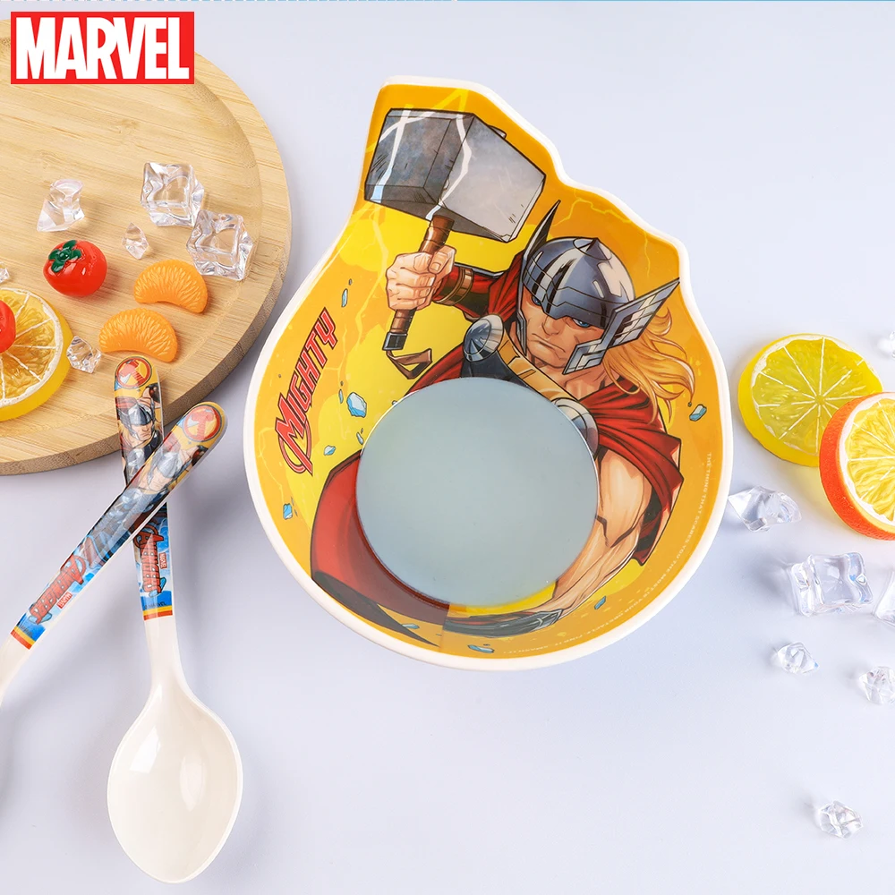1 Stück Avengers Offiziell Lizenzierte Spider-Man Hulk Thor Melamin-Schüssel Hitzebeständige Bruchsichere Frühstücks-Müsli-Suppenschüssel Geschenk – Detail 2