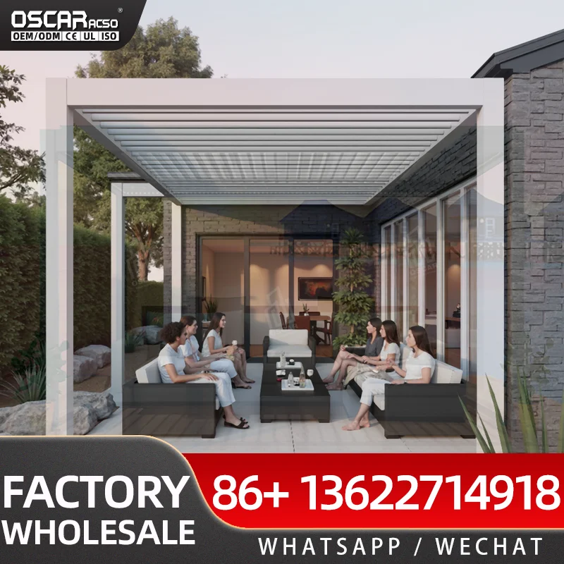 Wholesale Modern Outdoor Waterproof Aluminum Gazebo Carport for Garage Car Cover Parking pergola