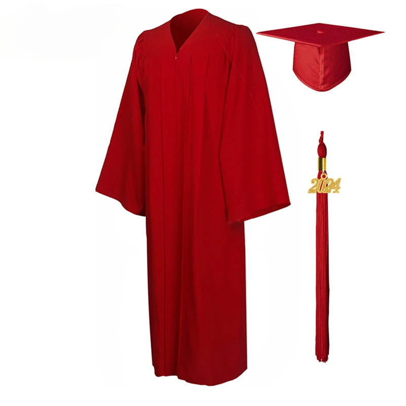 2024Woven Academic Uniforms American Adult Graduation Uniforms University Degree Uniforms Graduation Gowns Academic Uniforms