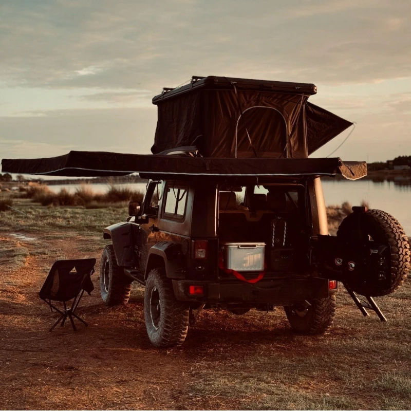 Ultra Light Rooftop Tent Telescopic Ladder Rapid Opening Ventilated Rainproof Fit 90% Vehicle Models