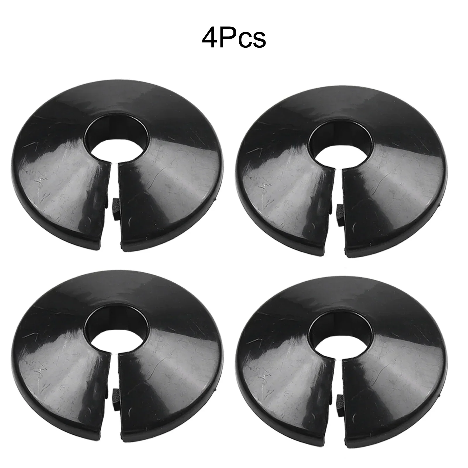 4PC 15mm Radiator Pipe Collars Cover Triangle Valve 46mm Plastic Decorative Cover Round Snap Type Faucet Plumbing Pipe Covers