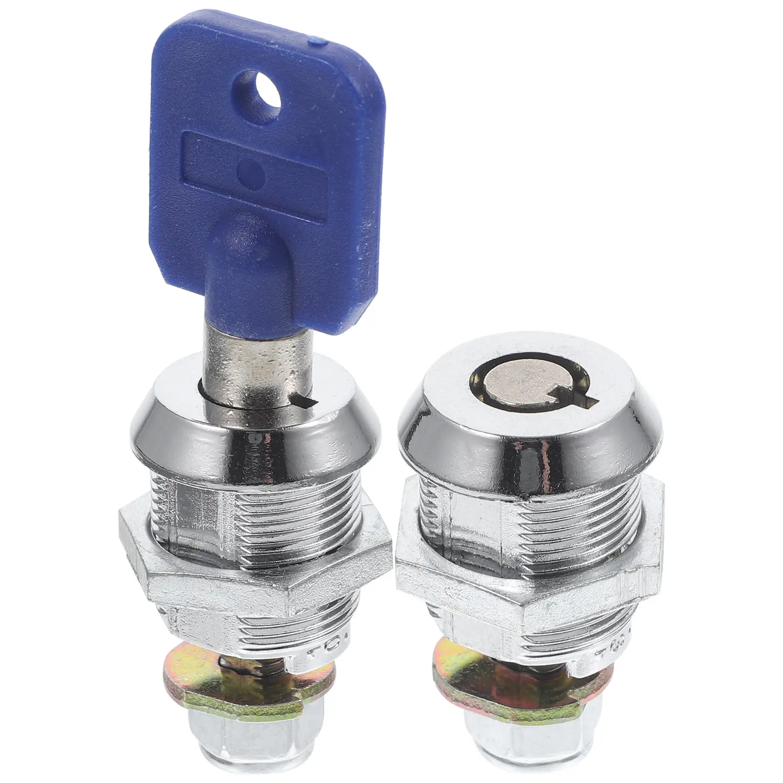 2Pcs 17Mm Tubular Lock Set with Slot for Arcade Game Machine Cash Drawer Tool Box Console Lock Cam Position Retention