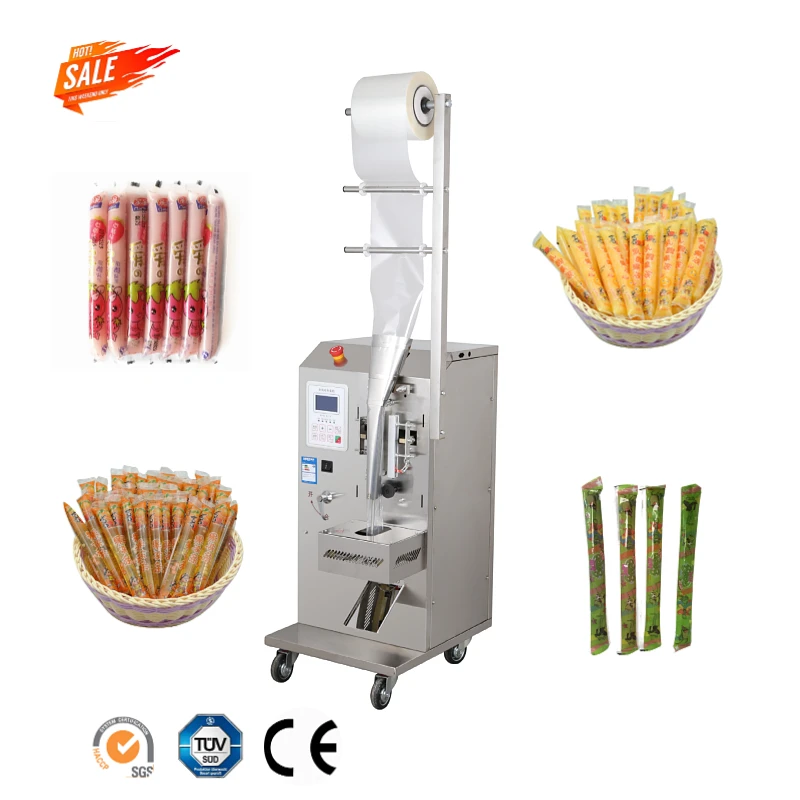 Small Automatic Juice Ice Lolly Liquid Bag Sachet Pouch Filling And Sealing Packing Packaging Machine For Small Business