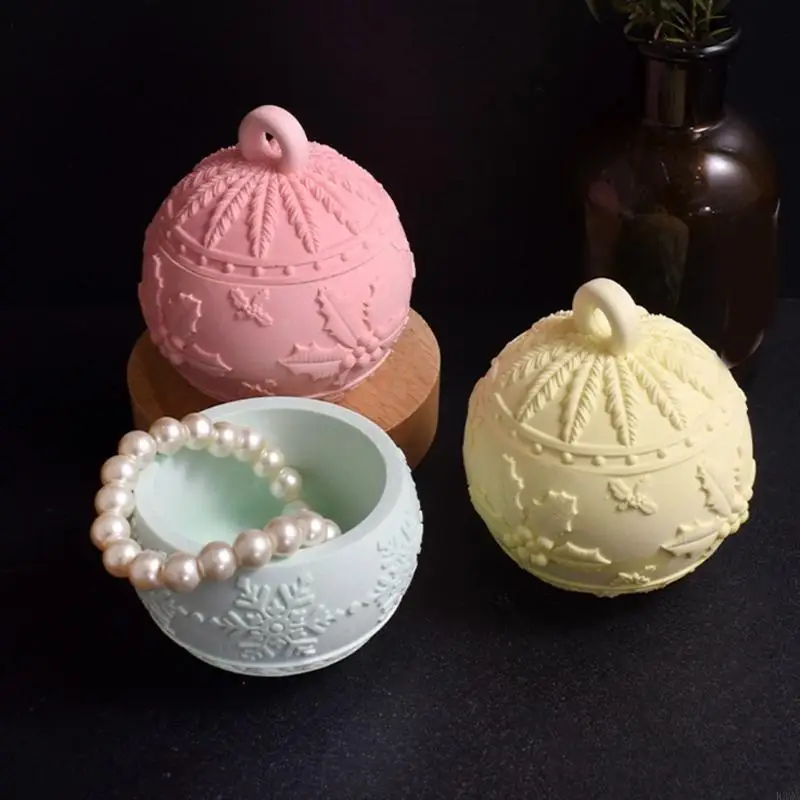 

R3MC Heat Resistant Silicone Holder Mould Round Embossed Storage Box Mold