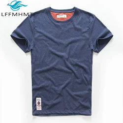 Men's T-shirt Summer Loose Casual Cotton Short Sleeve Tees Simple Basic O-neck Soft Cozy Tshirt Streetwear Y2k Style Quality Top