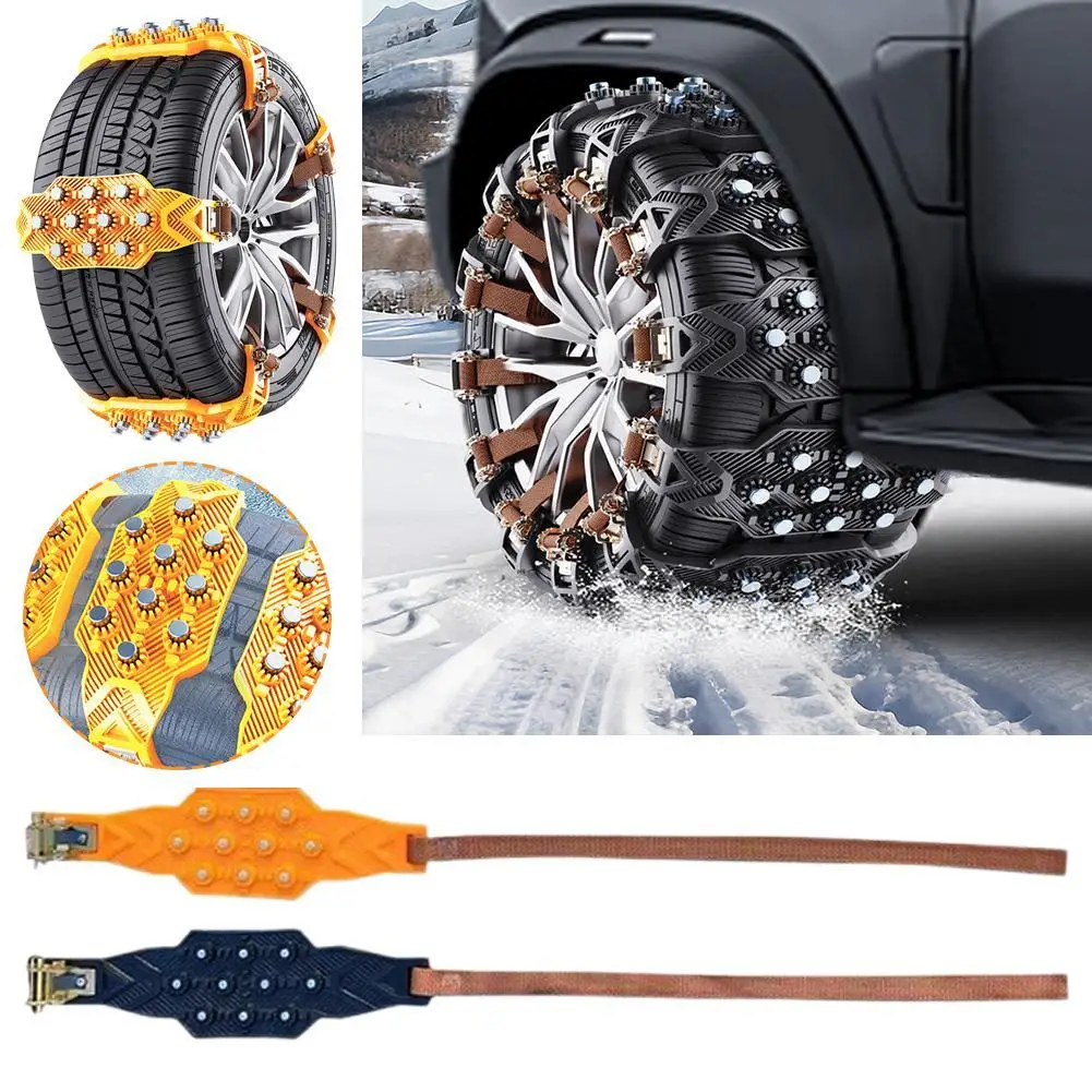 1/4Pcs Car Snow Tire Wheels Chains Increased Traction Grip Non-slip Snow Tire Chain Winter Snow Anti-skid Tyre Chains Accessorie