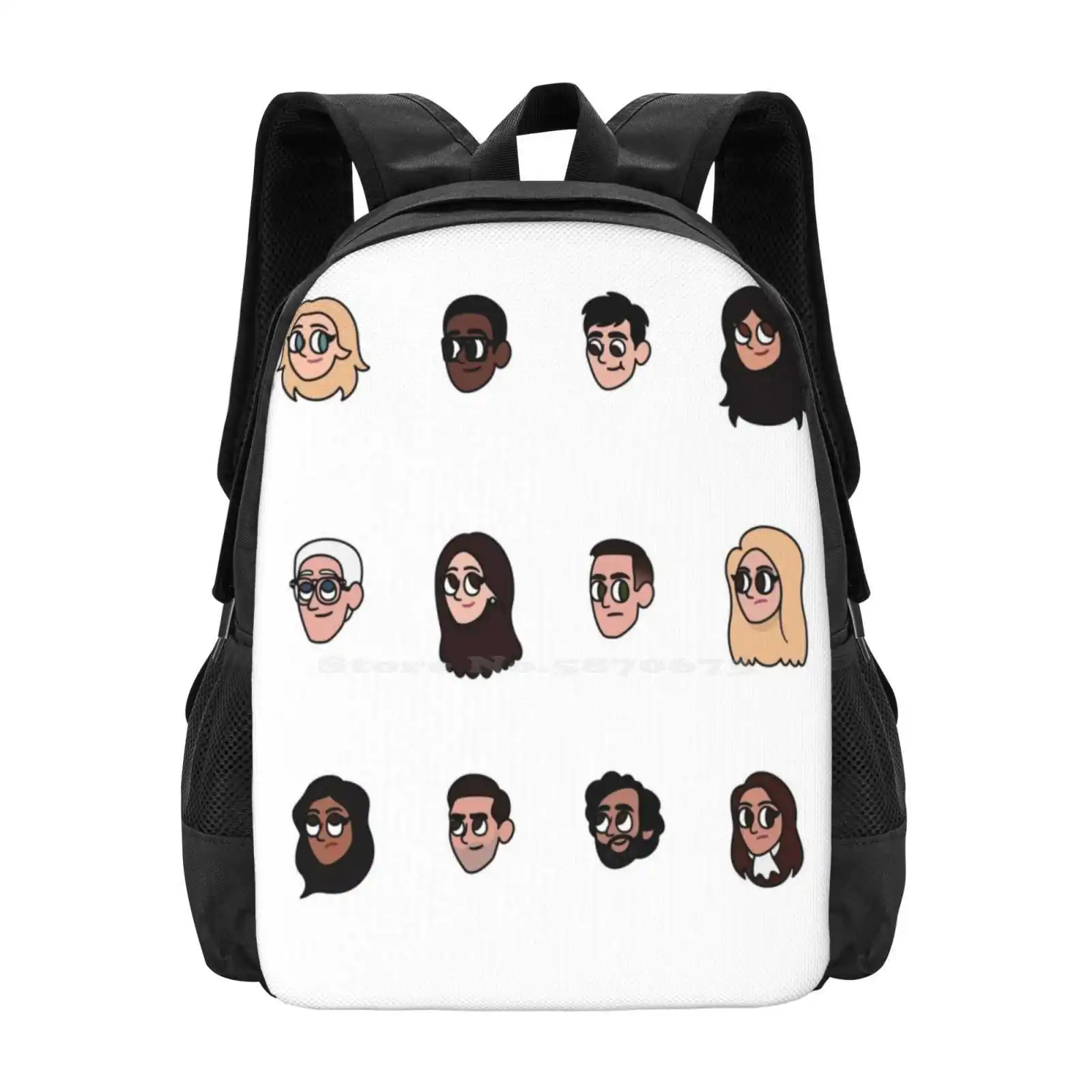 The Good Place Characters Hot Sale Backpack Fashion Bags The Good Place Bad Place Eleanor Michael Tahani Bad Janet Forking