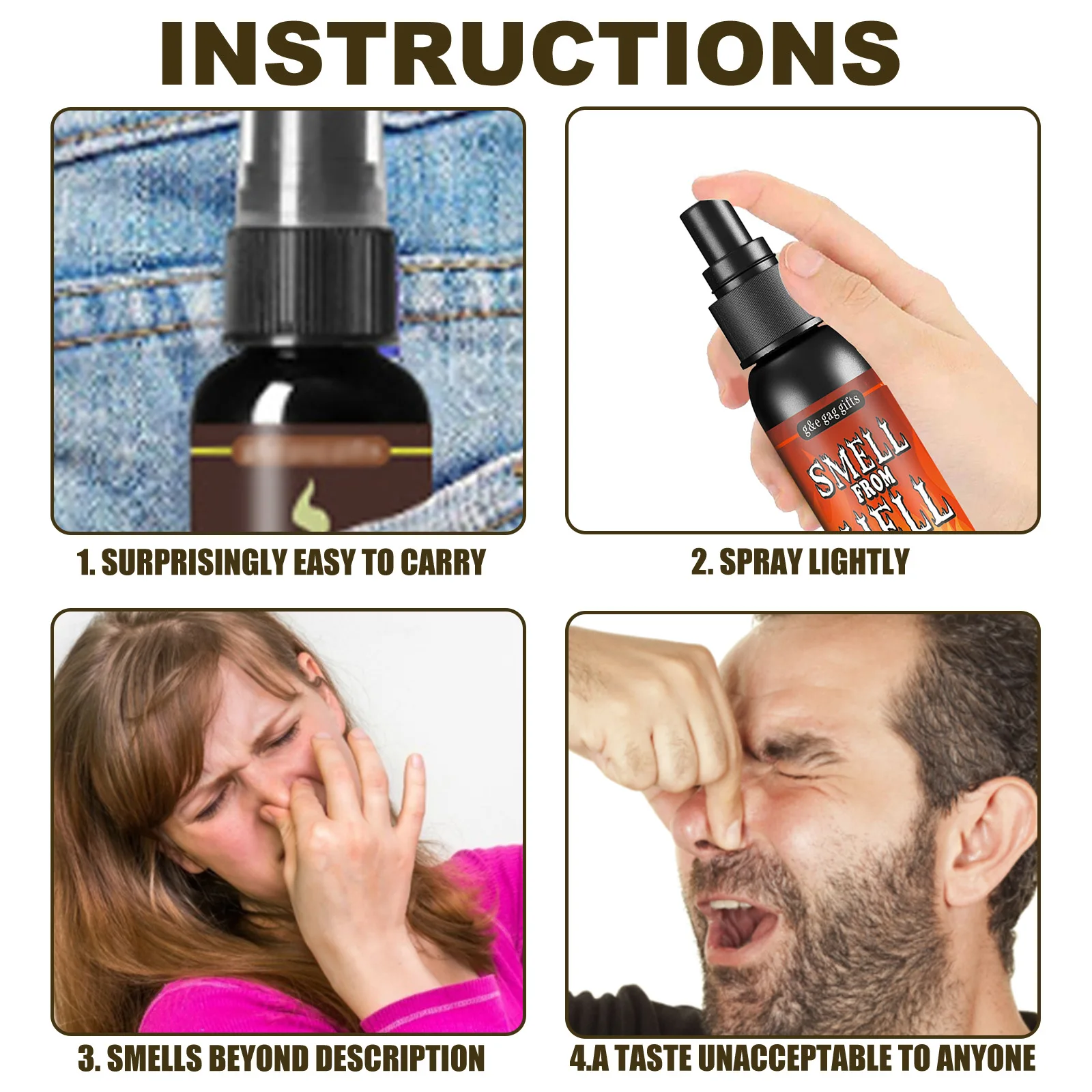 30ml Novelties Stink Fart Spray Highly Concentrated Strong Potent Fart Spray Prank Stuff Party Gags & Tricks Joke Toys Adults