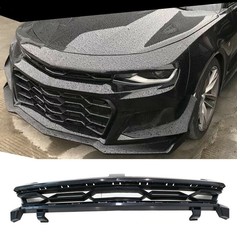 

Car Front Bumper Grille Fog Light Lower & Upper Covers Black Pane ABS for Chevrolet Camaro 16-18 ZL1 1LE Model