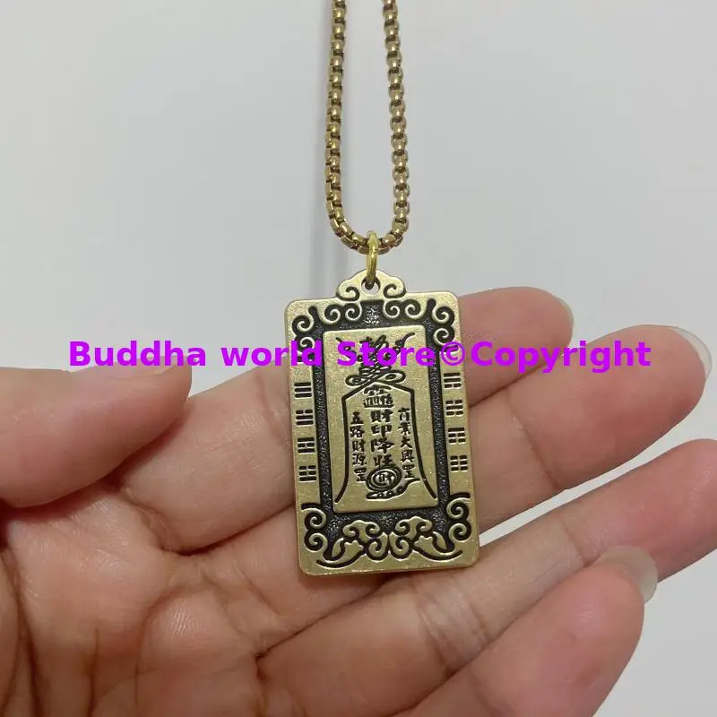 Asia Thailand Tibet Taoism Buddhist efficacious Exorcism protective talisman lucky God of wealth Buddha figure Pendant Amulet