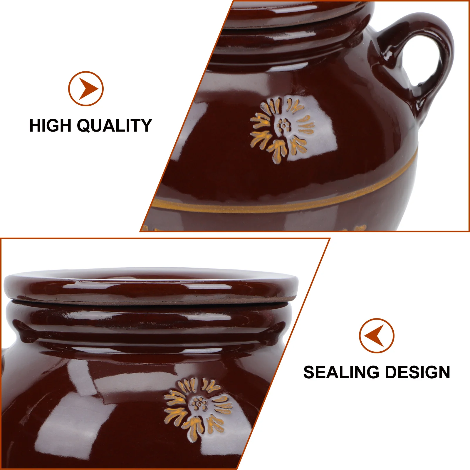 

Ceramic Lard Jar Vintage Design High-Temperature Resistance Pickles Storage Jar Food Container for Home Kitchen Restaurant Use