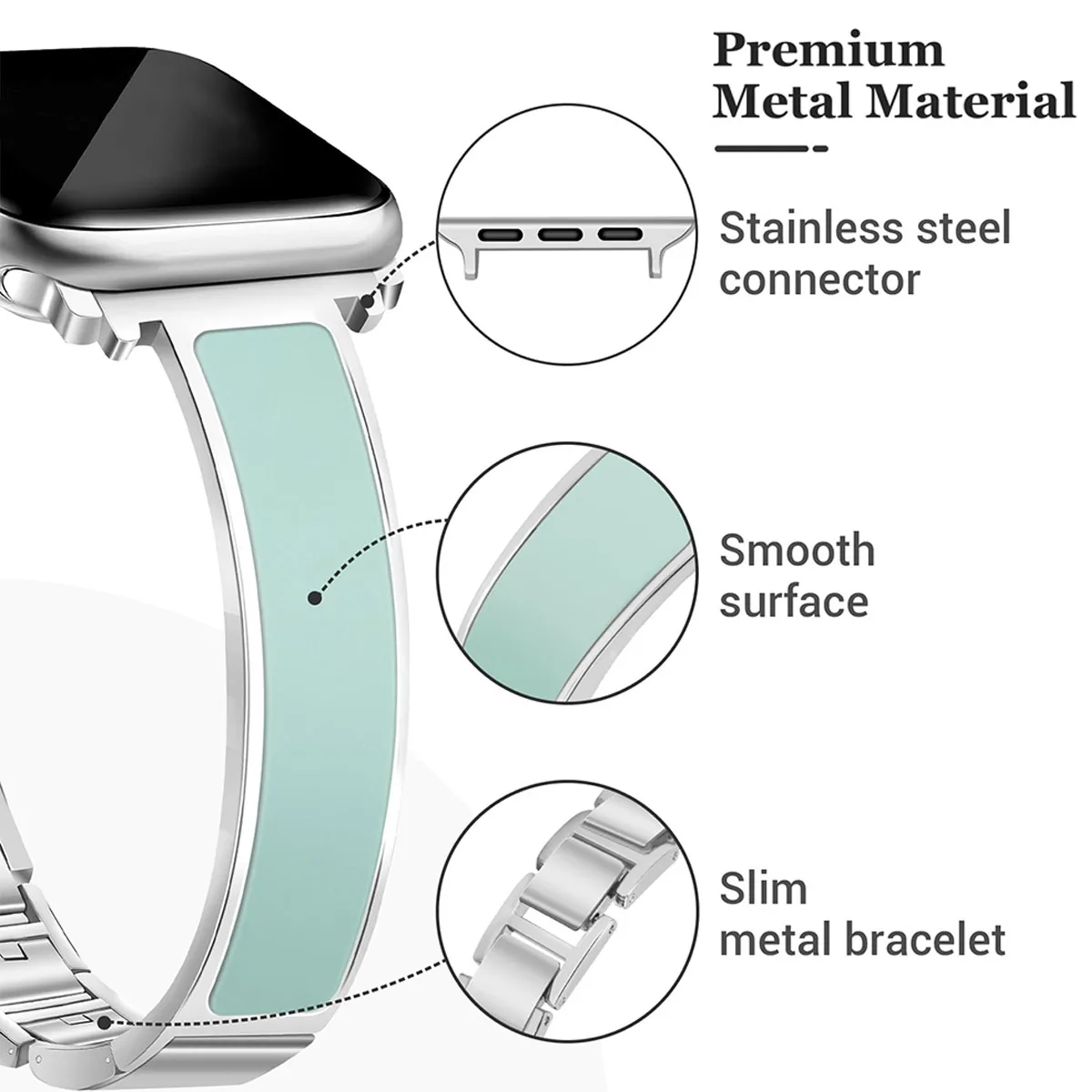 Bracelet strap ADAPTS to Apple Watch Series 10 9 8 7 6 5 4 SE for 38/40/41/42/44/45mm 46mm 49mm jewelry deduction women's strap image 3