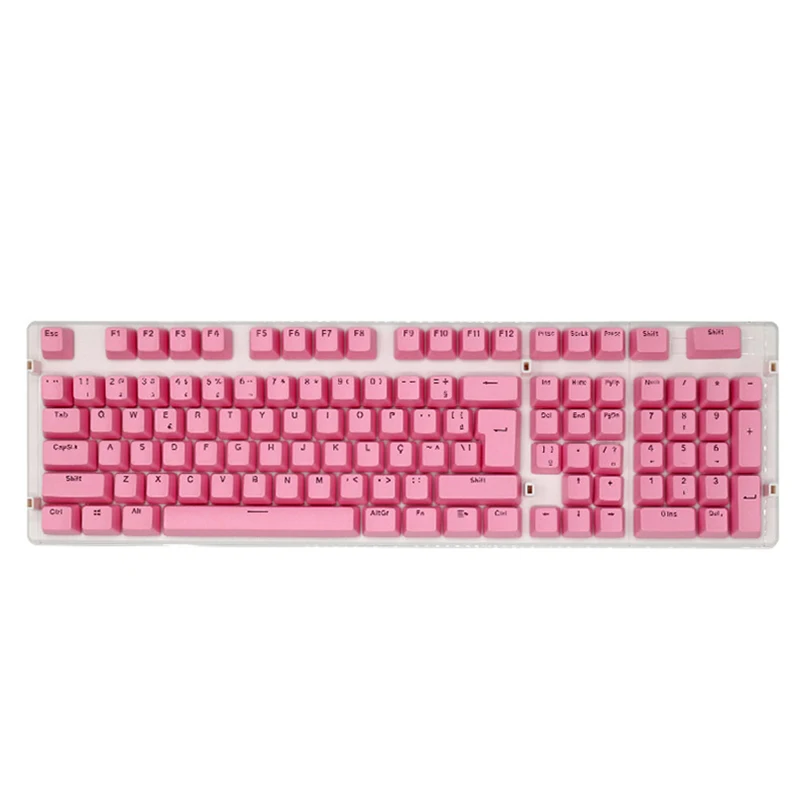 Portuguese Keycaps for Mechanical Keyboard Compatible with MX Switches Double Shot Support Led Lighting Key caps OEM Profile