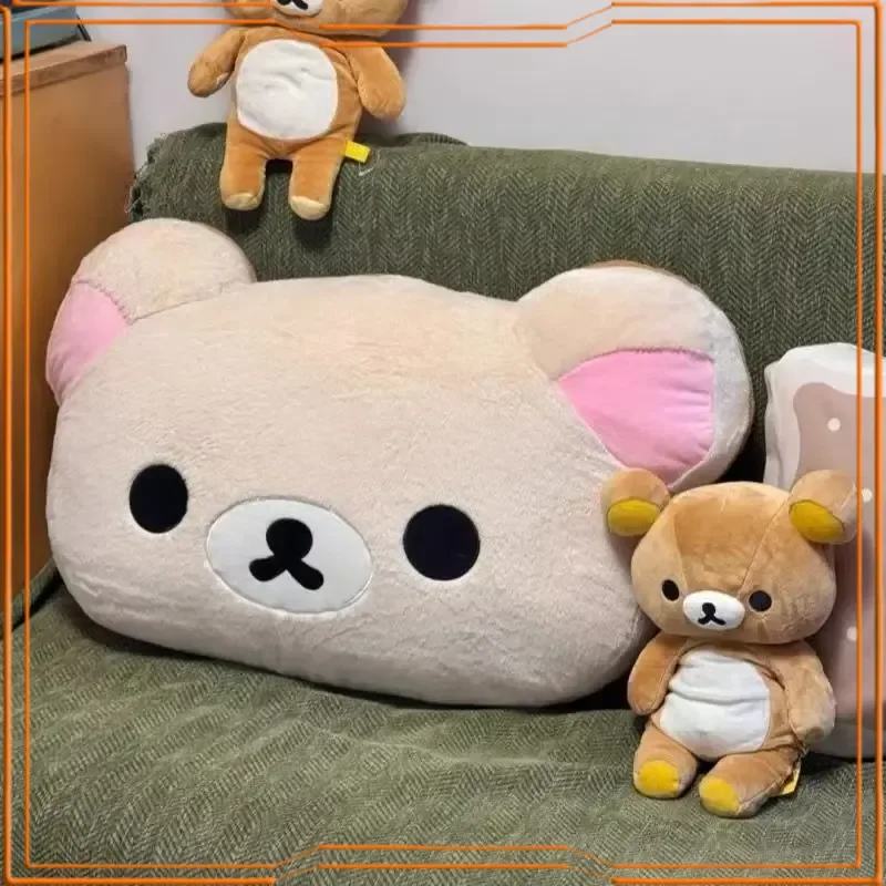 Cute Rilakkuma Plush Warm Hand Pillow Cartoon Bear Peluche Stuffed Toy Soft Cushion Birthday Gift