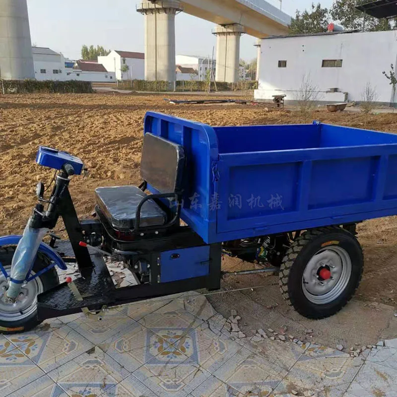 HCY Construction site electric tricycle, farm garbage and manure truck, agricultural soil pulling tricycle