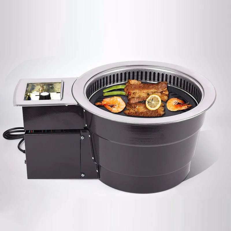 BBQ Grill Charcoal Grill Pot Commercial Self-service Grill Pot Charcoal Grill Pot Mosaic Smokeless Barbecue BBQ Shop Equipment