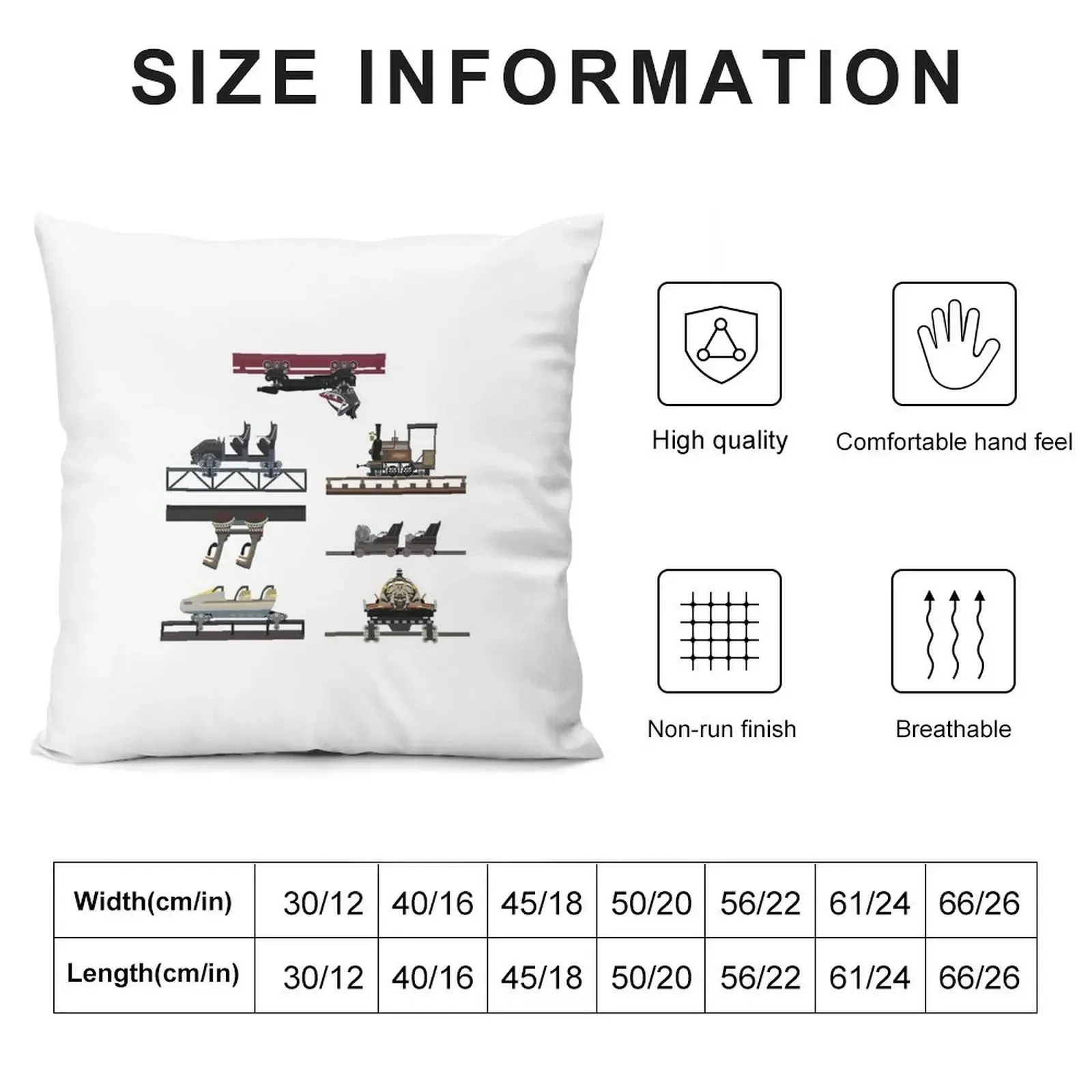 Phantasialand Coaster Cars Design V2 - With F.L.Y Throw Pillow Embroidered Cushion Cover Couch Pillows Throw Pillow pillow