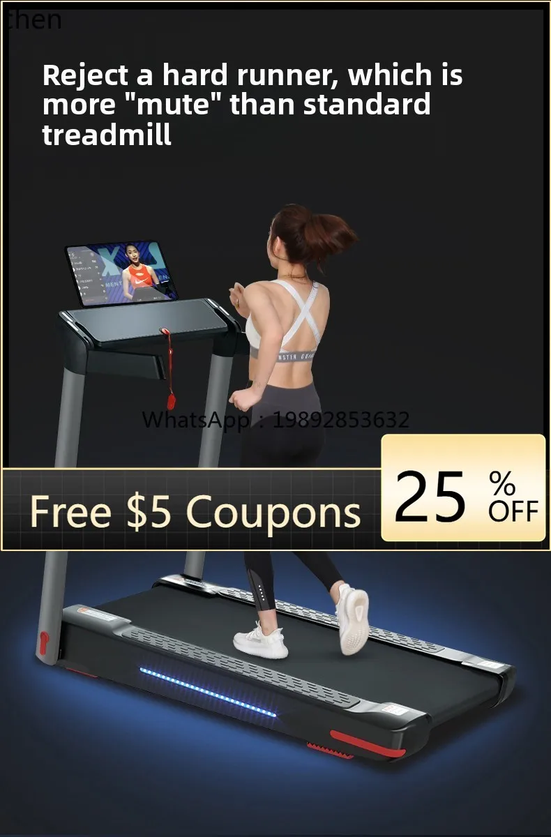 

Magnetic Shock Absorption Household Small Folding Double Ultra-quiet Shock Absorption Treadmill