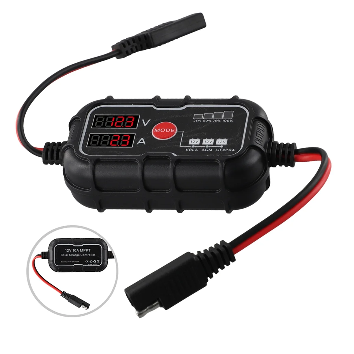 The New 10A 12V Lithium Battery LCD Digital MPPT Solar Charge Panel Controller Regulator Home Improvement Solar Replacement Part