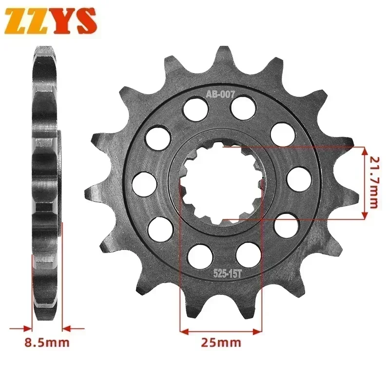 1pc 525 15T 16T 17T Tooth Front Sprocket Gear Staring Wheel Cam For Kawasaki ZX-10R ZX10R ZX 10R 2004-2023 Ninja 1000 1002 ABS