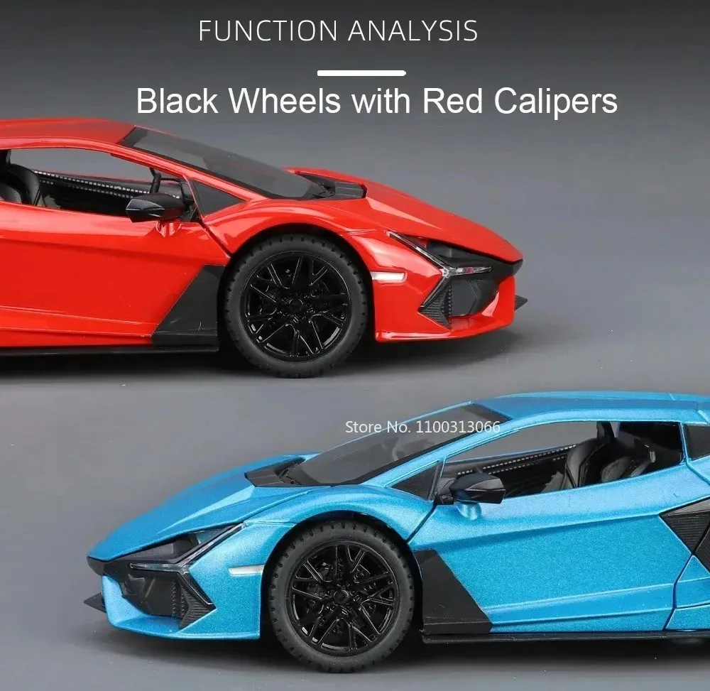 1:24 스케일 DBS 레불토 메탈 다이캐스트 합금 자동차 모델 장난감 라이트 사운드 휠 풀백 차량 어린이날 선물