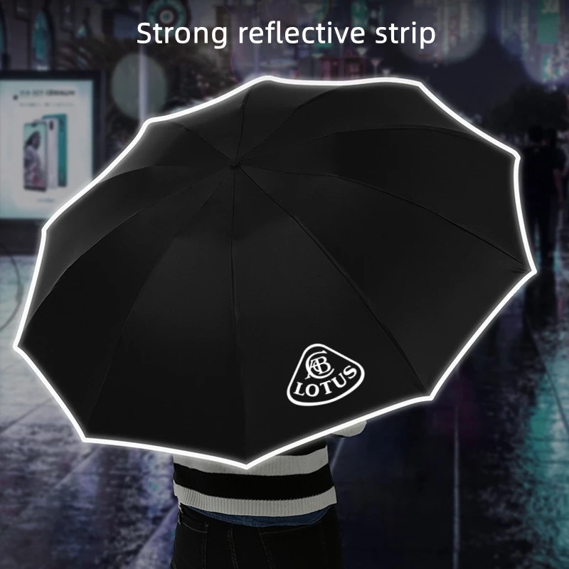 Car Fully Automatic Umbrella LED Flashlight Windproof UV Umbrellas For Lotus Eletre Emira Envya 3-Eleven Eterne Elite Europa - view 4