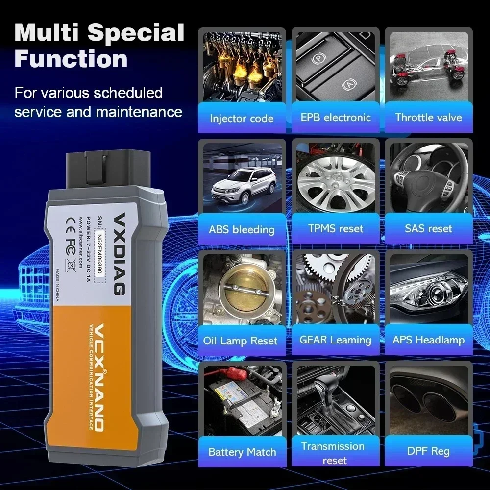 VXDIAG VCX NANO For Volvo 2014D Dice Coding Diagnostic Tools Automatic obd2 j2534 ECU Programming All System Lifetime free