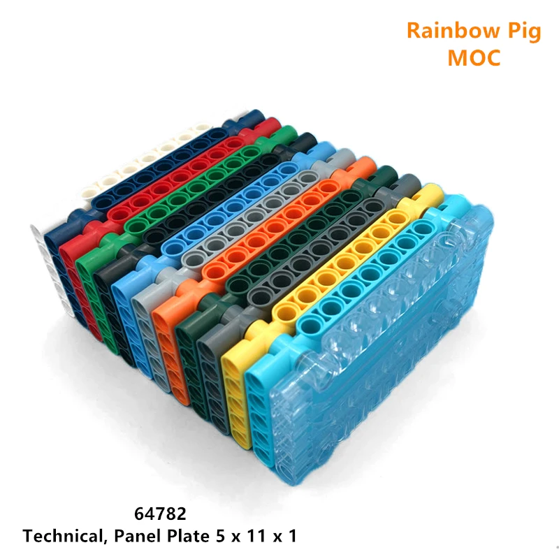 Rainbow Pig MOC Parts 64782 High-Tech Panel Plate 1 x 5 x 11 Compatible Bricks DIY  Building Blocks Particle Kid Brain Toy Gift