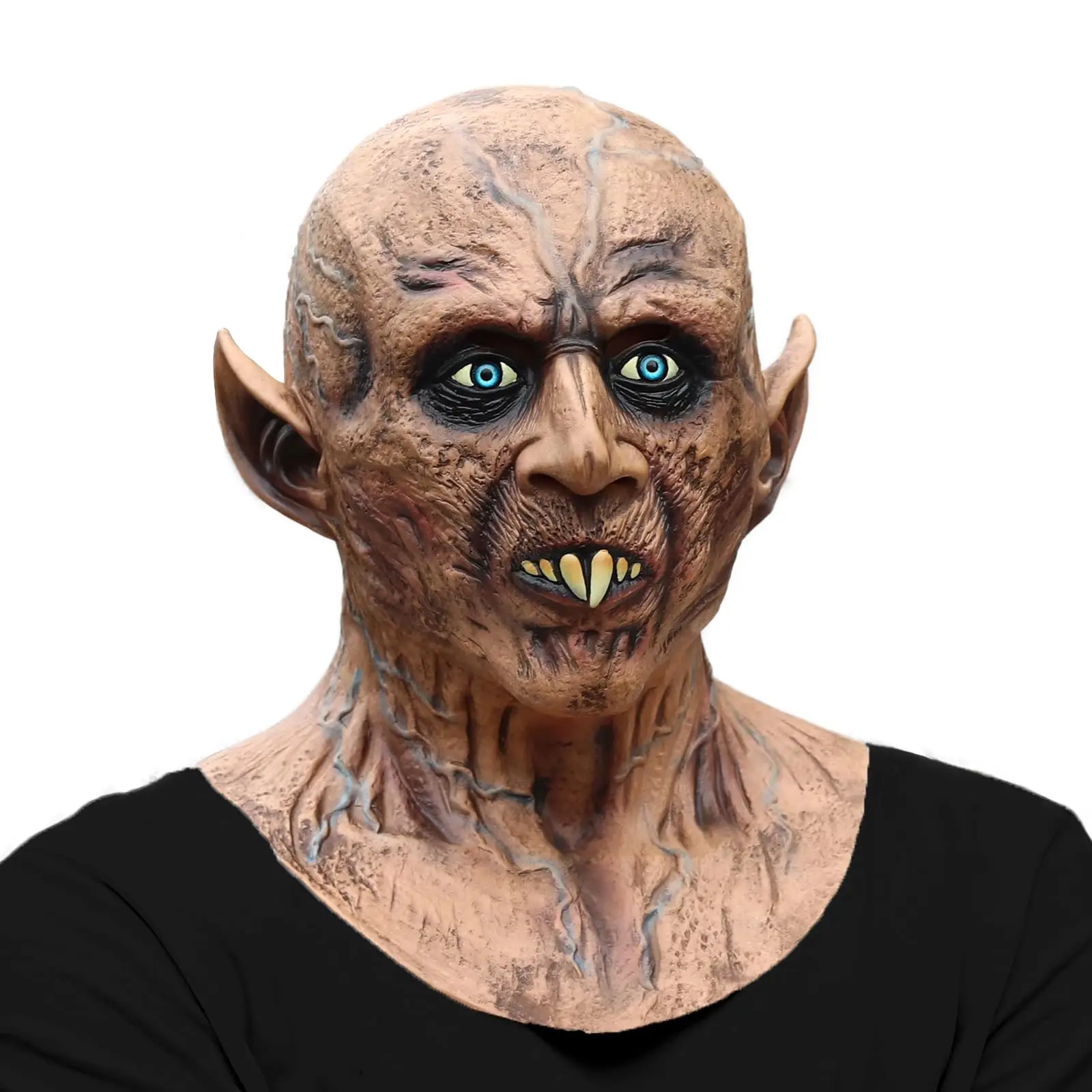Masque de Vampire effrayant pour Halloween, masque de démon d'horreur, casque de Zombie réaliste, Costume d'halloween, accessoires effrayants pour adultes