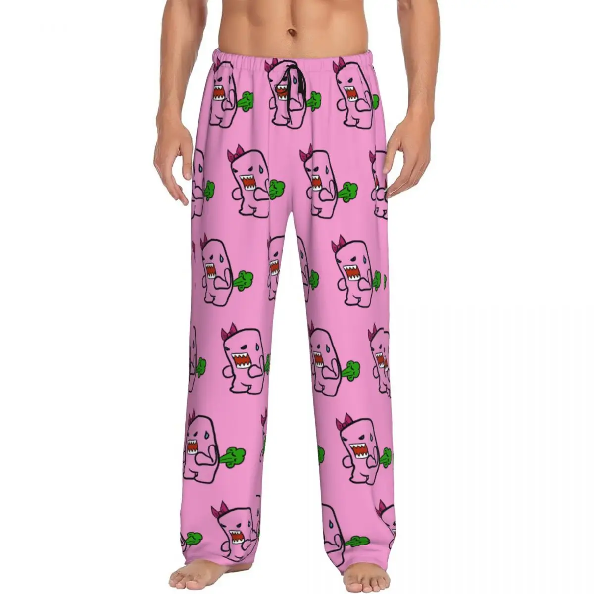 

Custom Domo Kun Pajama Pants for Men Anime Sleepwear Lounge Sleep Bottoms Stretch with Pockets