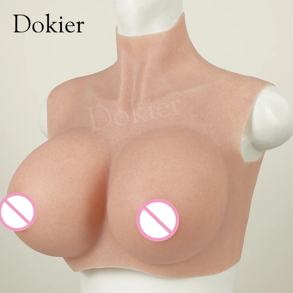 Dokier Realistic Silicone Huge Fake Breast Forms Boobs for Crossdressers Drag Queen Crossdressing Shemale Crossdress Prothesis