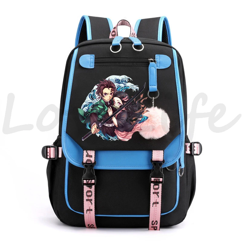 Anime Rugzak Demon Slayer Nezuko Schooltas Voor Vrouwen Mode Rugzakken Manga Tanjirou Schooltas Tiener Jongens Meisjes Boekentas