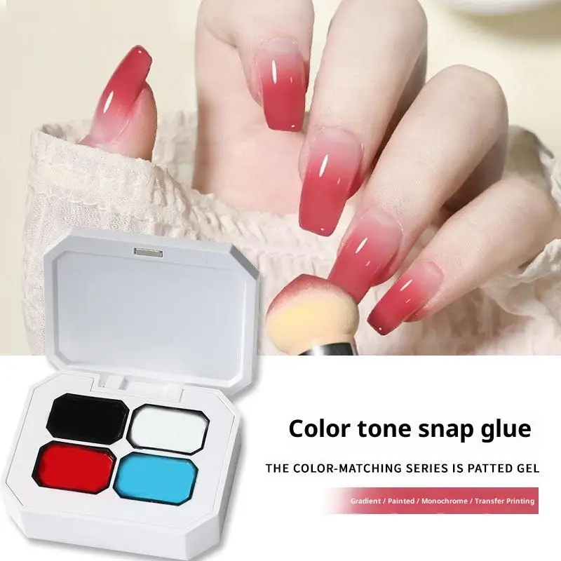 กาวติดเล็บ 9 สี 1 ชิ้น - กาวเพชรแบบแตก - กาวน้ำมันเล็บที่ทนทานสำหรับตกแต่งเล็บ DIY