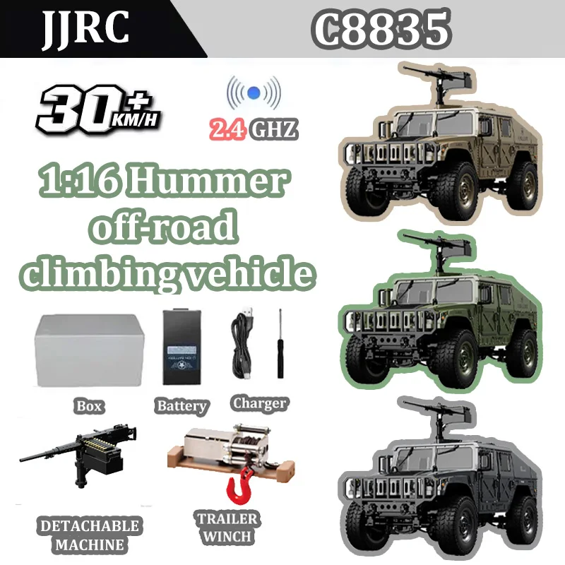 

RC Car JJRC C8835 1:16 Four-wheel Drive All-terrain Off-road Climbing Remote Control Car Model Fully Functional Children's Gift