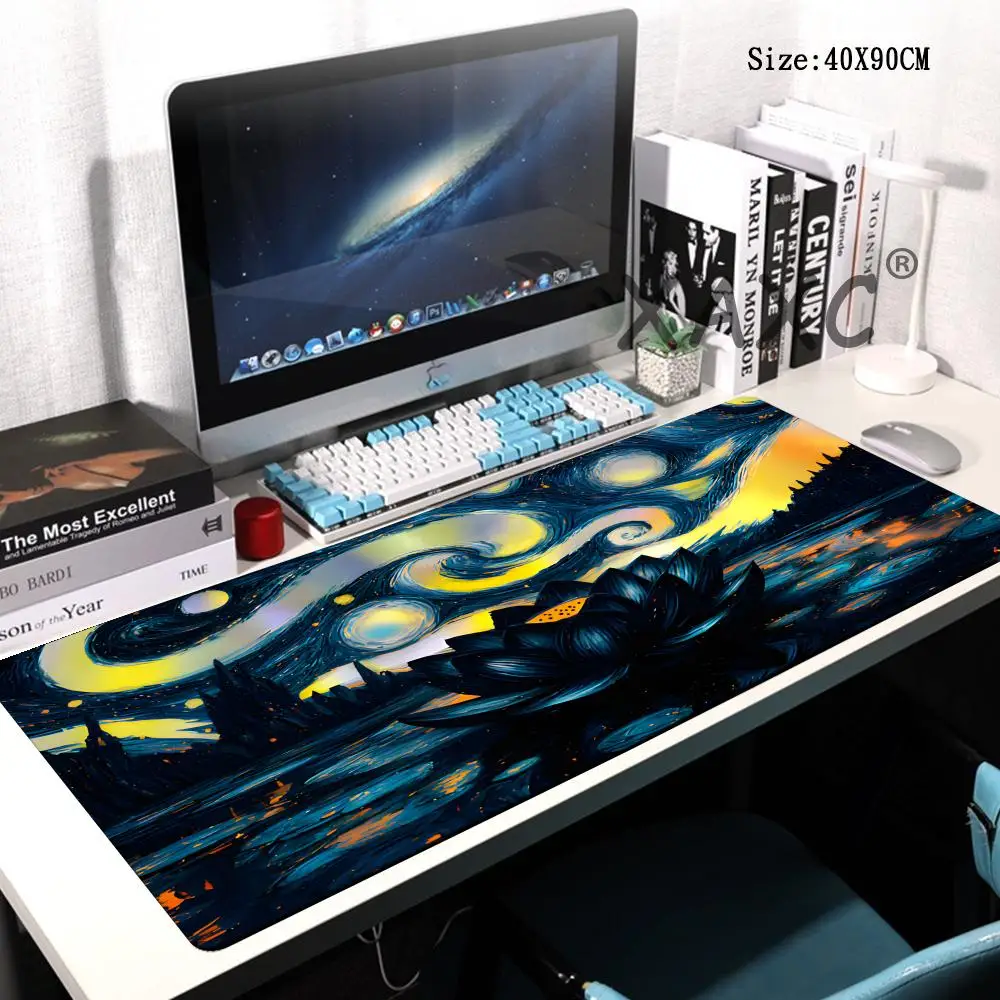 

Starry Sky Black Lotus Mouse Pad Card Game Mat Large Size Computer Offices and Gamer HYBXAXC XL Anti-slip for Card Trading Mats