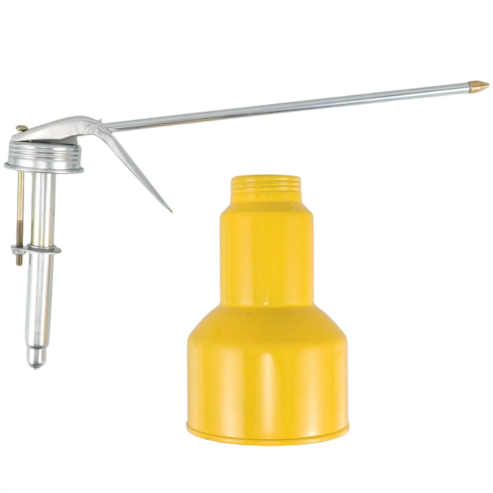 

Metal Oil Can Long Spout Manual Pump Fuel Dispenser Portable Lubrication Extractor for Home Outdoor