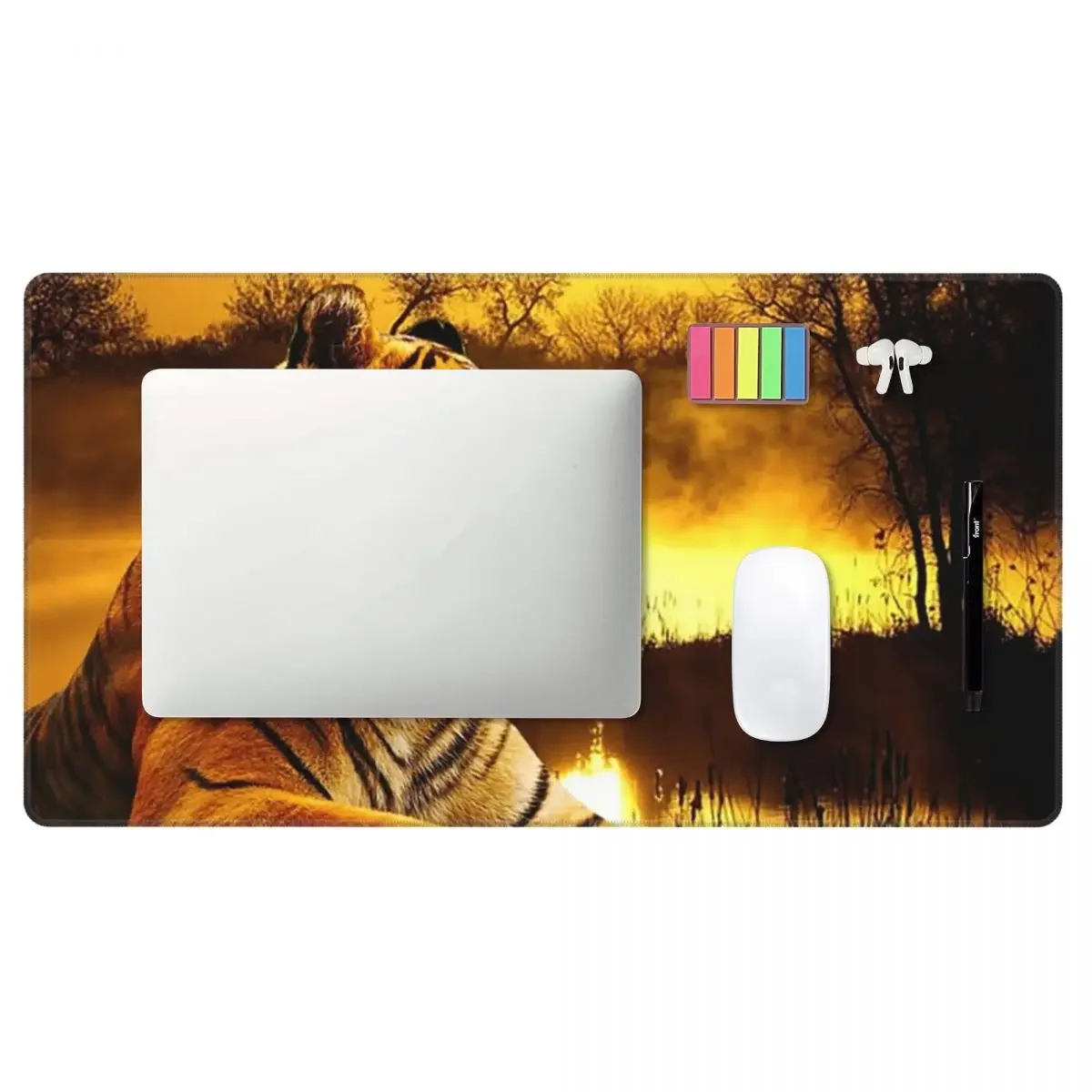 Large Mouse Pad Tiger And Sunset Gamer PC Laptop Mats Keyboard Carpet Computer Gaming Office Accessories Desk Mat