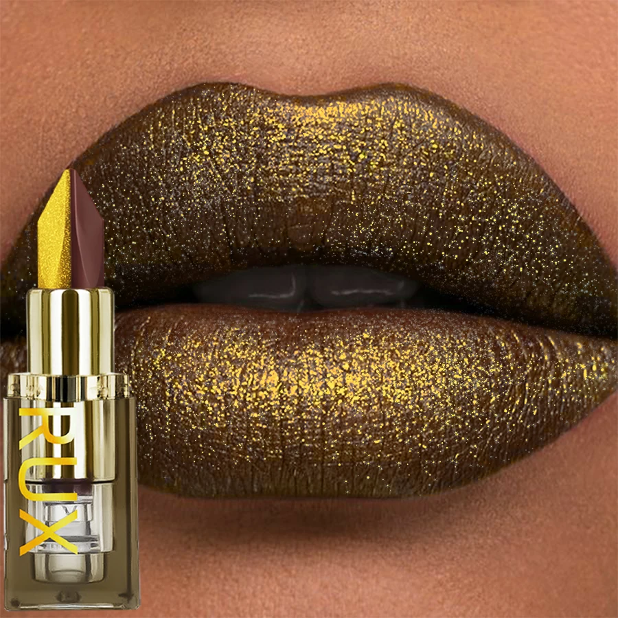 Rossetto metallizzato bicolore con glitter luccicanti Penna per labbra Finitura in velluto opaco Tinta per labbra liscia ad alto pigmento Trucco coreano