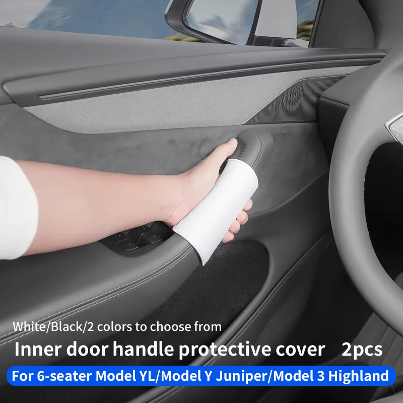 Suitable for Tesla's Updated ModelYL/Y/3 Interior Door Handle Cover, Interior Protection, and Interior Handle Modification -2pcs