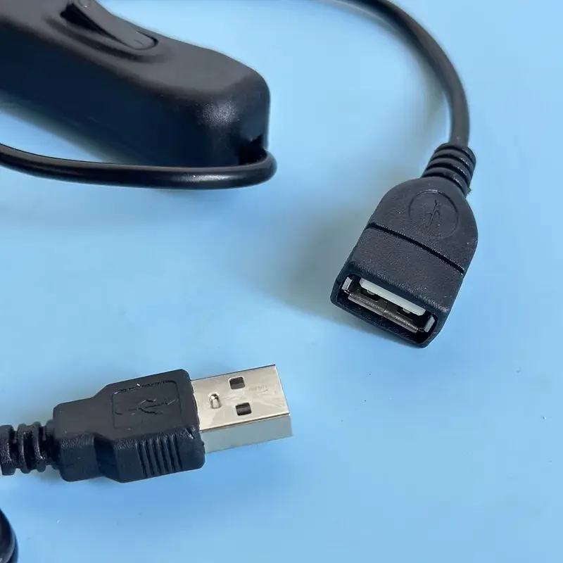 USB Extension Cable with ON/Off Switch 2 Meters Length Male to Female USB Cable with Power Control