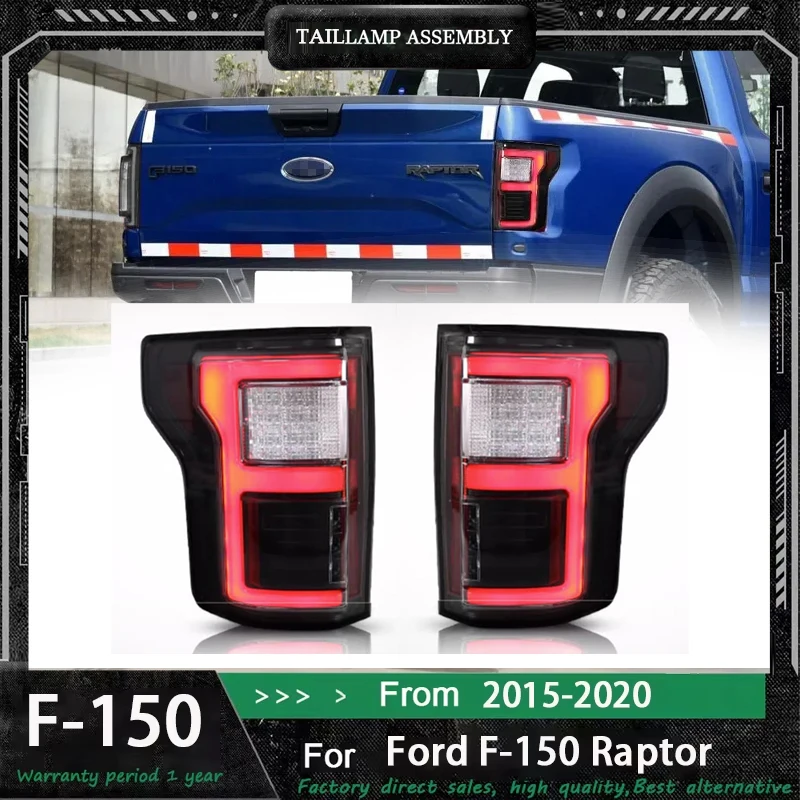 

Car LED Tail Light Accessories For Ford F150 Raptor SVT 2015-2020 Auto Rear Fog DRL Brake Turn Signal Lamp Plug and Play