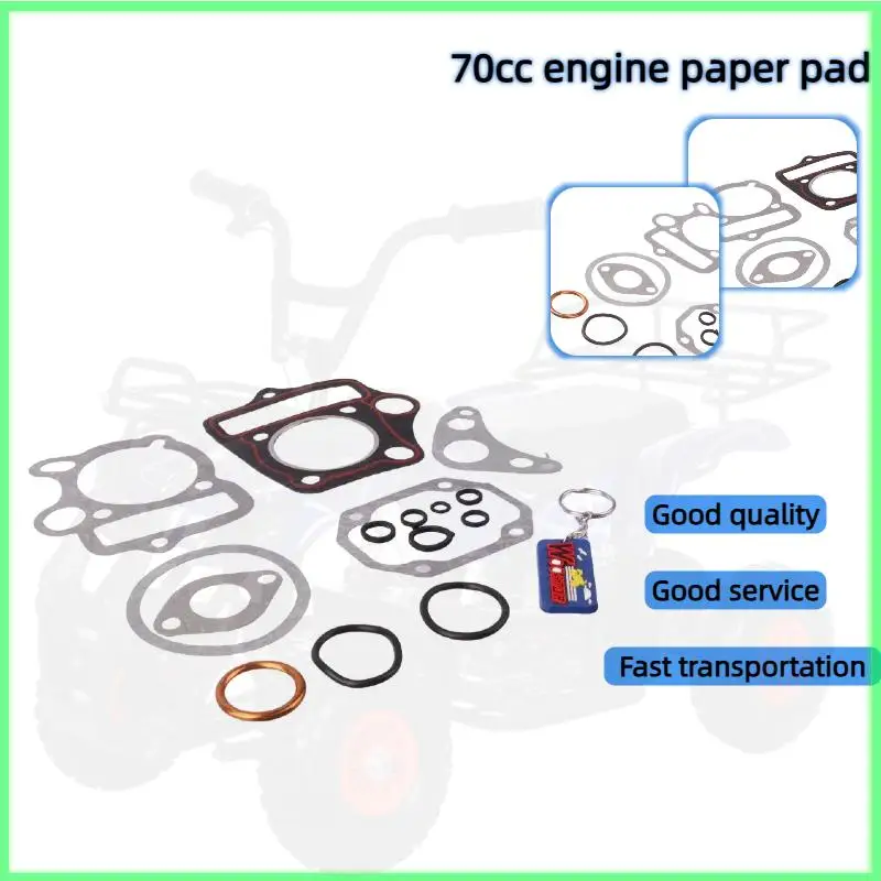 

NEW 70cc Horizontal Engine Gasket Set - Cylinder Piston Gaskets Compatible with Zongshen Kayo Dirt Pit Bikes & ATVs
