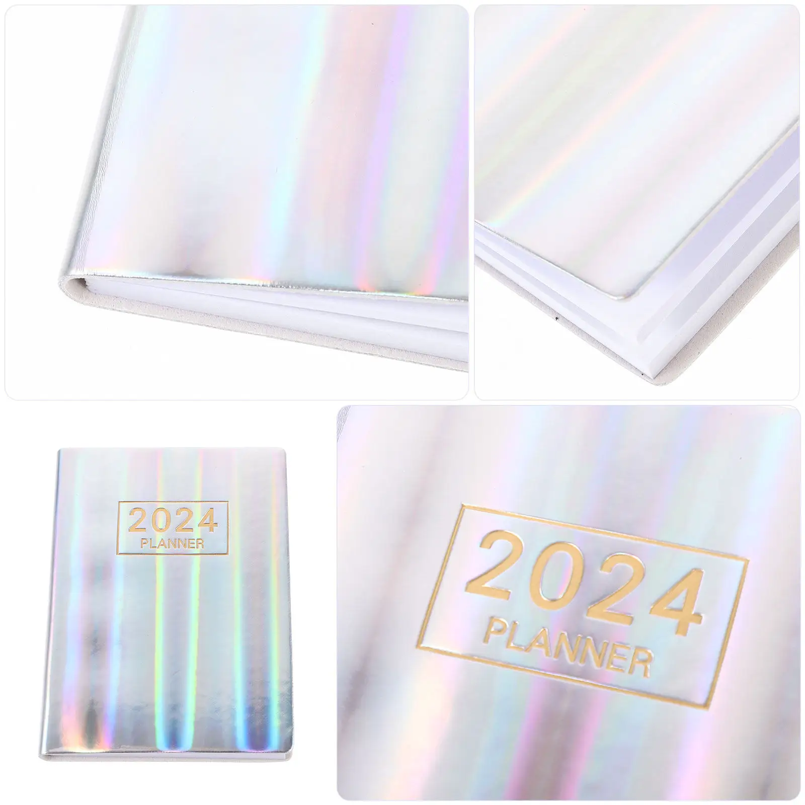 Portable Mini Pocket Planner Notebook Imitation Cover Smooth Writing Daily Organizer Academic Office School Planner 2024