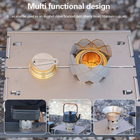 Outdoor Alcohol Stove Windproof Cover Portable Titanium Wind Shield Stainless Steel  Alcohol Stove Rack For Camping
