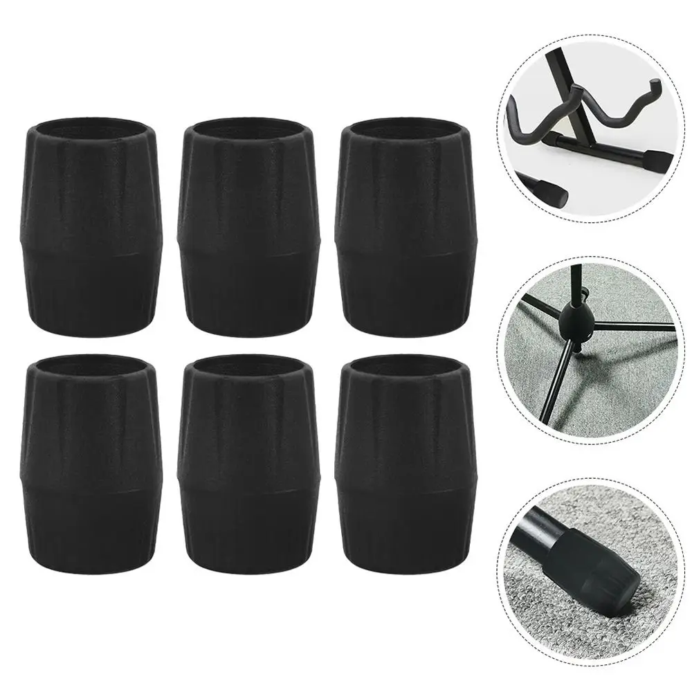 1/6Pcs Microphone Guitar Holder Cover Wrap Guitar Stand Leg Pad Silicone Rubber Felt Pads Leg Covers Nonslip Acoustic