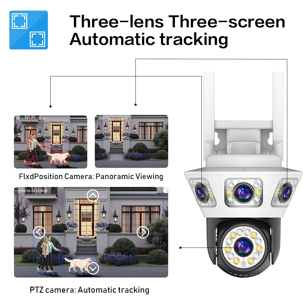 Imagem -02 - Circuito Fechado sem Fio Wi-fi Network Câmera Câmera de Segurança Impermeável ao ar Livre Linook 4k Lens Screen 12mpyoosee