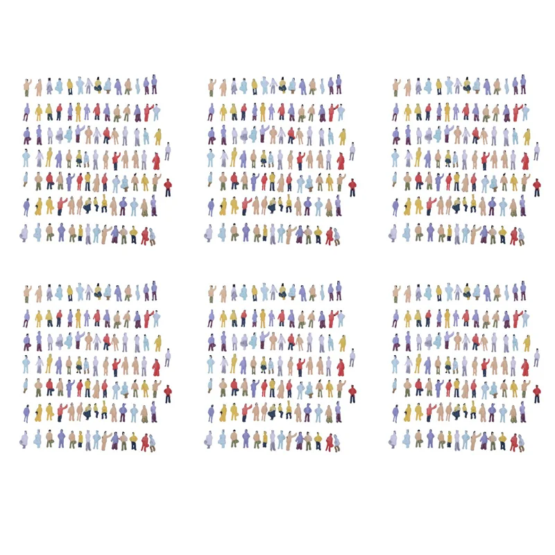 

DELAM-Новинка, 600 шт., окрашенная модель поезда, фигурки людей, масштаб N (1–150)