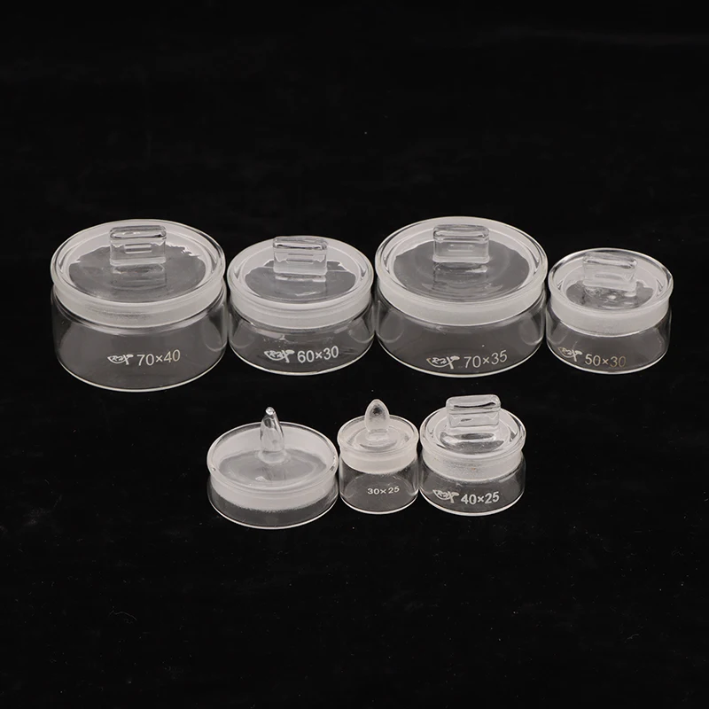 1Pc Glass Alcohol Cup Sample Bottle Transparent Can Round Weighing Dish Frosted Mouth For Watch Repair Watchmakers Tool