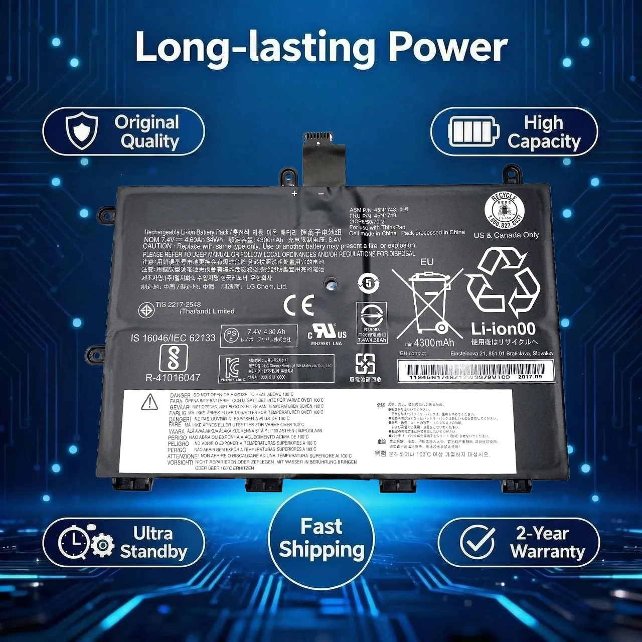 Новый оригинальный аккумулятор для ноутбука Lenovo 45N1750 45N1749 45N1748 ThinkPad Yoga 11E-20D9 20DA 20E7 20D9-90007AU A0007AU SB10J79001