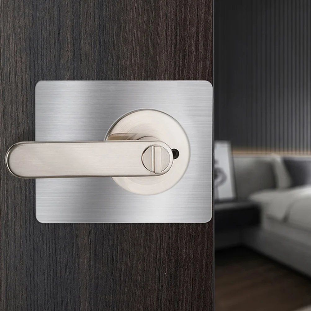 4Pcs Door Reinforcement Plates Stainless Steel Durable Deadbolt Cover Door Knob Repair Cover Plate for Home Security